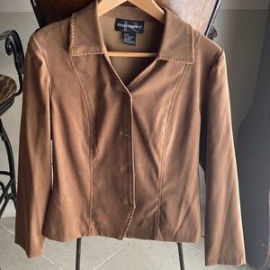 Tan jacket. Tailored and very comfortable. Like new condition